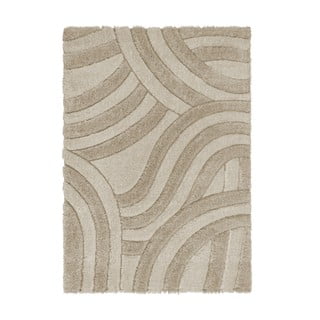 Rankų darbo iš perdirbto pluošto kilimas smėlio spalvos 120x170 cm Velvet – Flair Rugs