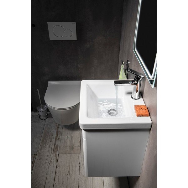 Iš keramikos praustuvas baltos spalvos 40x35 cm City – Sapho-image-2