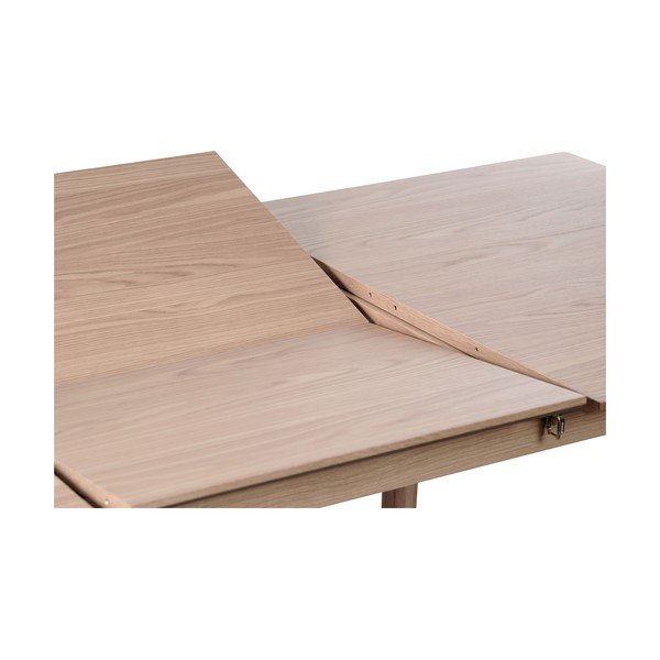 Prailginamas valgomojo stalas su papildomu stalviršiu iš ąžuolo 95x190 cm Bari – Unique Furniture-image-1