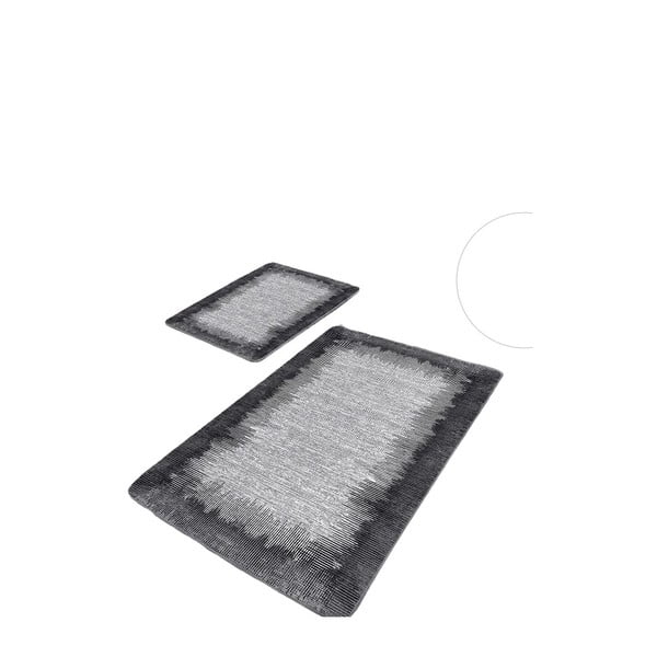 Vonios kilimėliai juodos spalvos/pilkos spalvos 2 vnt. 60x100 cm – Mila Home