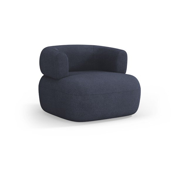 Iš boucle krėslas tamsiai mėlynos spalvos Jenny – Micadoni Home
