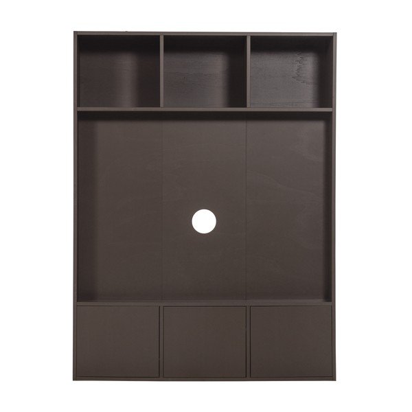 Tamsiai rudos spalvos iš pušies masyvo TV spintelių komplektas 160x215x40 cm Meggy – WOOOD-image-2