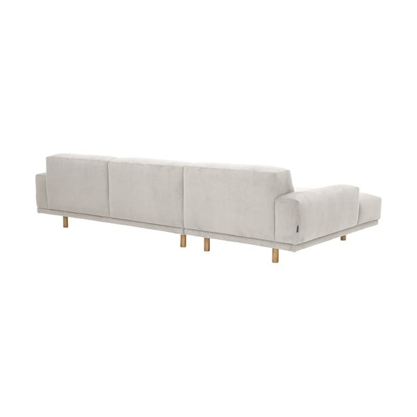 Smėlio spalvos aksominė kampinė sofa Max Winzer Penelope, kairysis kampas-image-4
