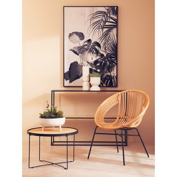 Natūralios spalvos iš rotango apvalios formos kavos staliukas ø 60 cm Depok – Premier Housewares-image-3