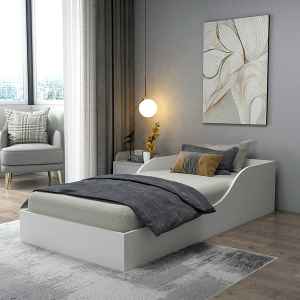 Viengulė lova baltos spalvos 90x190 cm Oya – Kalune Design-image-2
