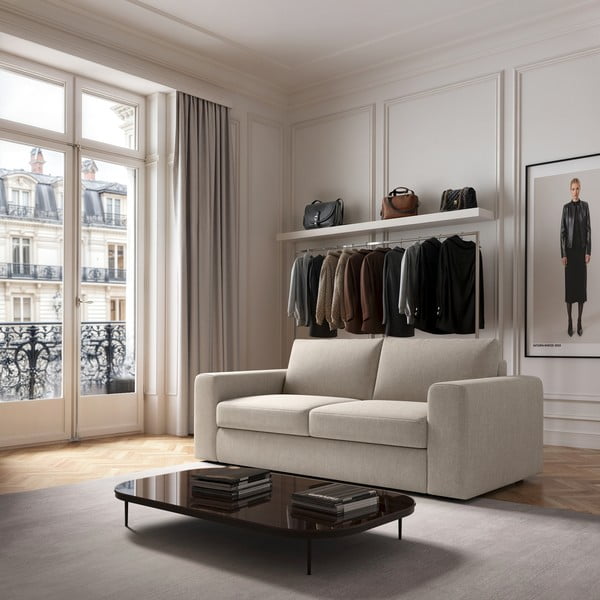 Smėlio spalvos iš velveto sofa 218 cm Baga – Rodier-image-1
