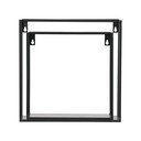 2 juodų sieninių lentynų rinkinys WOOOD Meert