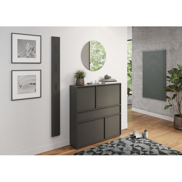 Antracito spalvos spintelė 105x108x25 cm Ameca 2.0 – Germania-image-1