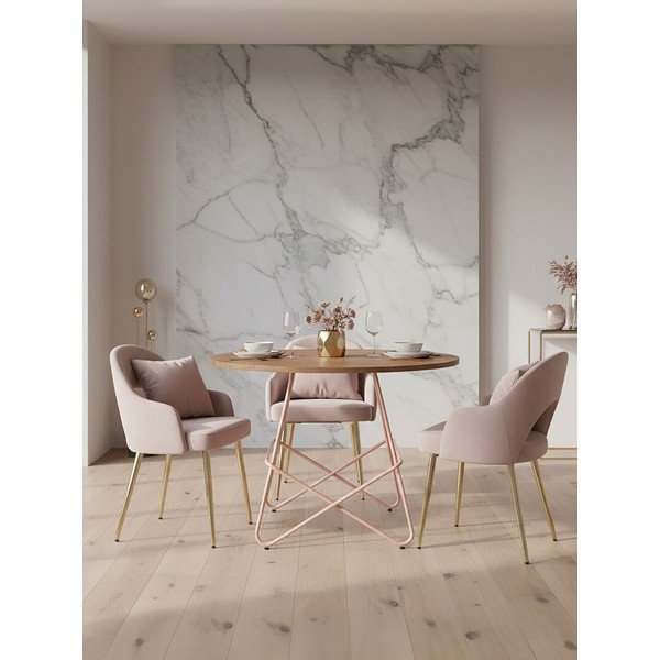 Iš guobos masyvo apvalios formos valgomojo stalas ø 80 cm District – Premier Housewares-image-1
