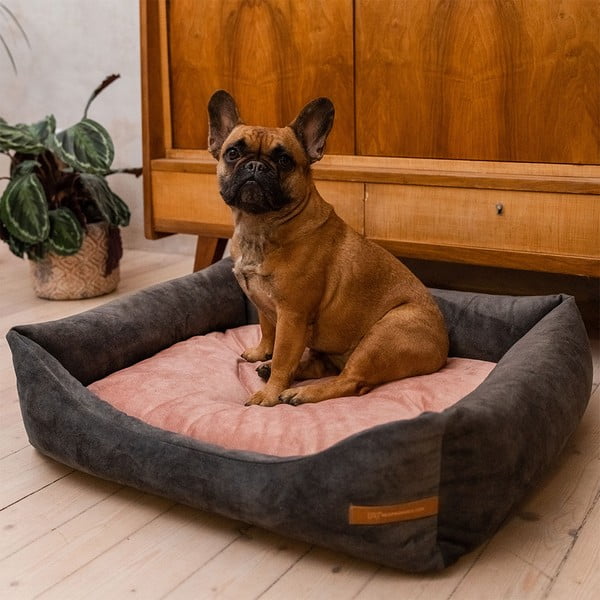 Augintinio guolis rožinės spalvos/tamsiai pilkos spalvos Šuo 75x85 cm SoftBED Eco L – Rexproduct-image-1