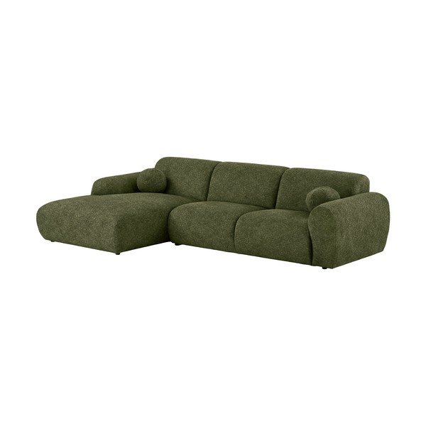 Žalios spalvos kampinė sofa (su kairiuoju kampu/su gultu) Clyde – House Nordic-image-2