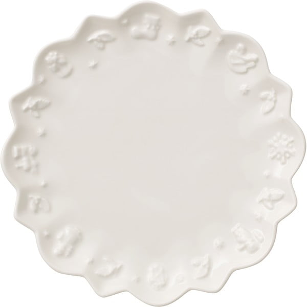 Balta porcelianinė lėkštė su kalėdiniu motyvu Villeroy & Boch, ø 18,5 cm