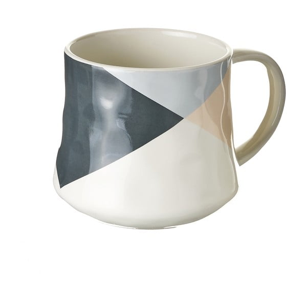Baltai pilkas keramikinis puodelis Casa Selección, 0,4 l