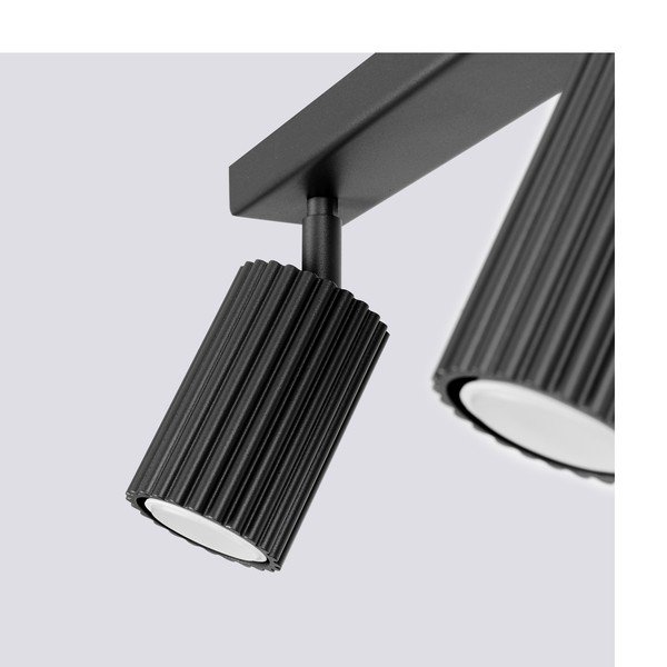 Juodos spalvos taškinis šviestuvas 6,5x30 cm Gleam – Sollux-image-1