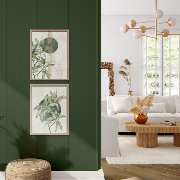 Paveikslai 2 vnt. 30x40 cm Green – Styler-image-1