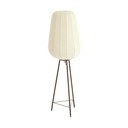 Baltos spalvos pastatomas šviestuvas (aukštis 133 cm) su tekstiliniu gaubtu Bibury – Light & Living