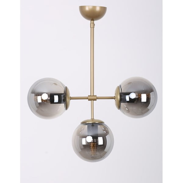 Lubinis šviestuvas pilkos spalvos/auksinės spalvos ø 15 cm su stiklo gaubtu Seagull – Squid Lighting