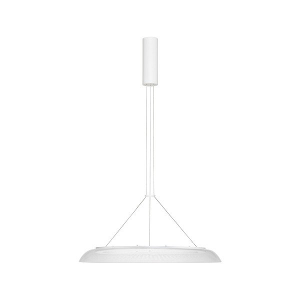 Matinės baltos spalvos iš aliuminio kabantis šviestuvas LED ø 60 cm su gaubtu iš akrilo stiklo Mantle – Nova Luce