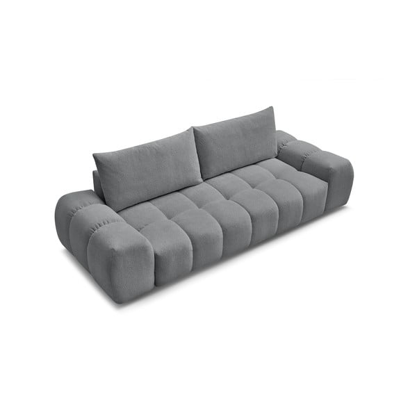 Tamsiai pilkos spalvos iš šenilinio audinio sulankstoma/su sandėliavimo vieta sofa 278 cm Everest – Bobochic Paris-image-4