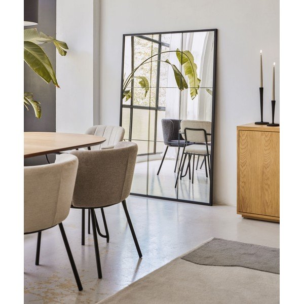Sieninis veidrodis su medžio masyvo rėmu 100x160 cm Ulrica – Kave Home-image-1