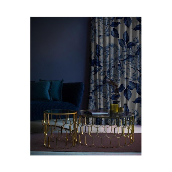 Aksominė užuolaida Velvet Atelier Flowers, 140 x 260 cm-image-1