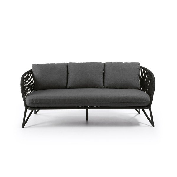 Juoda sodo sofa Kave Home Branzie