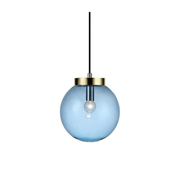 Mėlyno aukso spalvos pakabinamas šviestuvas "Markslöjd Ball Two", ⌀ 22 cm-image-1