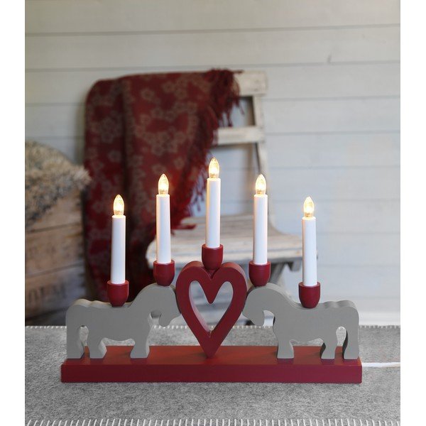 Šviečianti Kalėdų dekoracija raudonos spalvos Leksand – Star Trading-image-3