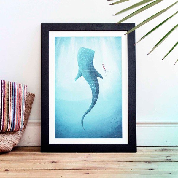 Plakatas Travelposter Whale Shark, A3-image-1