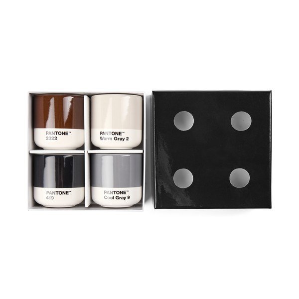 Iš porceliano puodeliai 4 vnt. espreso 100 ml Macchiato – Pantone-image-1