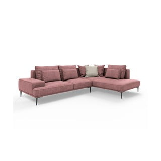 Rožinė sofa-lova Interieurs 86 Liege, kampas dešinėje