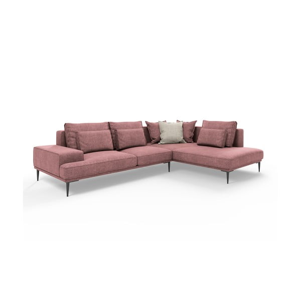 Rožinė sofa-lova Interieurs 86 Liege, kampas dešinėje