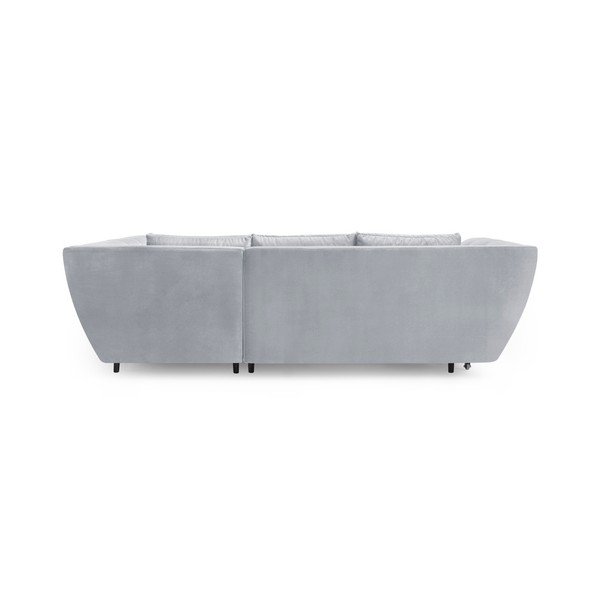 Šviesiai pilka keturių vietų sofa-lova "Bobochic Paris Real", dešinysis kampas-image-2