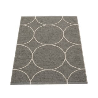 Tamsiai pilkos spalvos lauko ir vidaus kilimas 70x100 cm Boo Charcoal Linen – Pappelina
