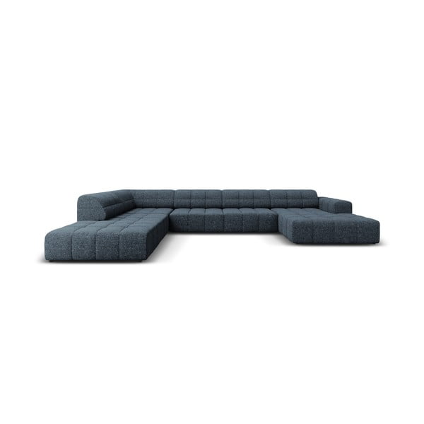 Kampinė sofa mėlynos spalvos (su kairiuoju kampu/„U“ formos) Chicago – Cosmopolitan Design