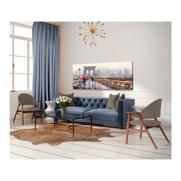 Paveikslas Styler Canvas Watercolor New York Bridge, 45 x 140 cm-image-1