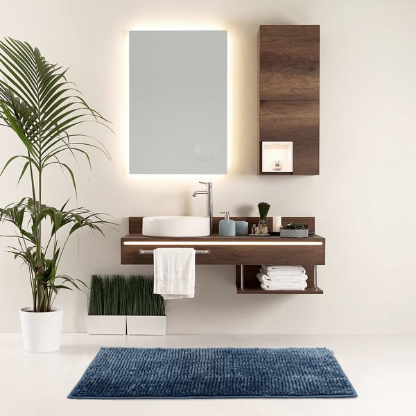 Tamsiai mėlynos spalvos vonios kilimėlis 70x120 cm Bati – Restilo-image-1