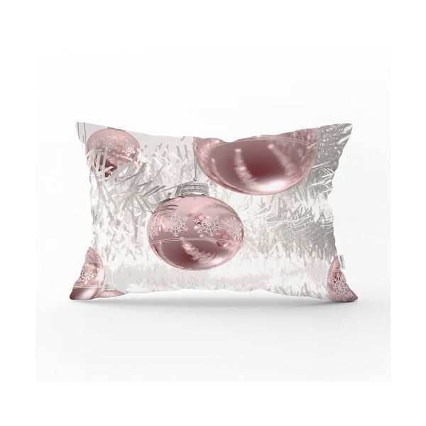 Kalėdinis pagalvės užvalkalas Minimalist Cushion Covers Pinkish Ornaments, 35 x 55 cm