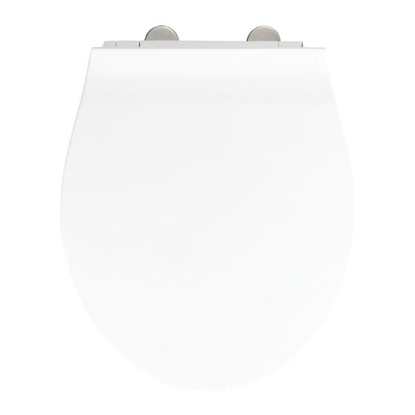Baltas klozeto sėdynė su lengvu uždarymu "Wenko Orani", 44 x 38 cm