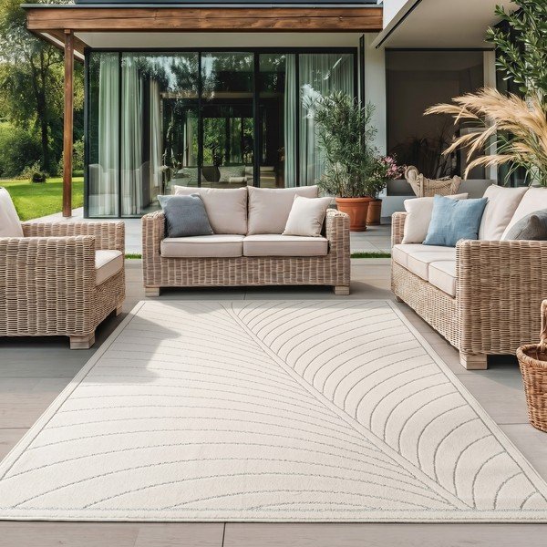 Kreminės spalvos lauko ir vidaus kilimas 140x200 cm Nova 1204 – Ayyildiz Carpets-image-1