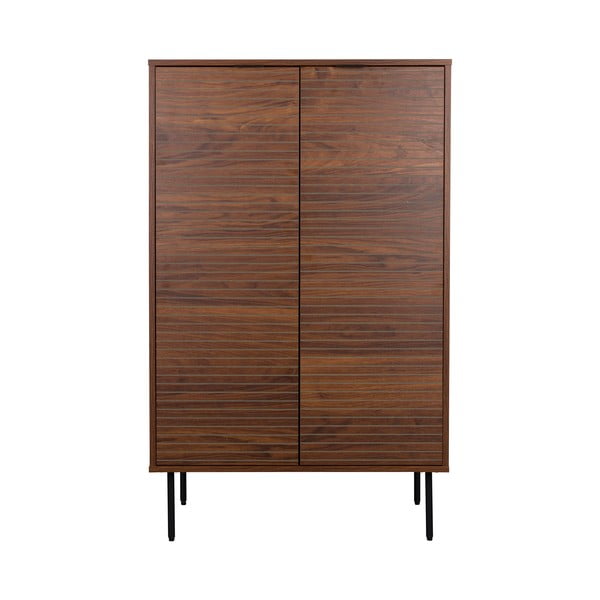 Rudos spalvos spintelė iš riešutmedžio 80x130x40 cm Stripes – White Label