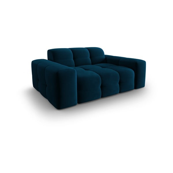 Tamsiai mėlyna aksominė sofa 156 cm Kendal - Micadoni Home-image-3