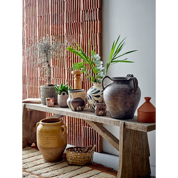 Iš akmens masės vaza kreminės spalvos (aukštis 24 cm) Heikki – Bloomingville-image-2