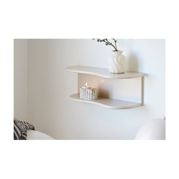 Smėlio spalvos kelių aukštų sieninė lentyna 44 cm Botta – House Nordic-image-1