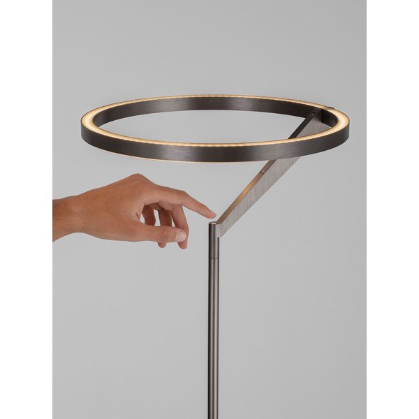 Sidabrinės spalvos iš aliuminio pastatomas šviestuvas LED su pritemdymo funkcija (aukštis 168 cm) Tilia – Nova Luce-image-2
