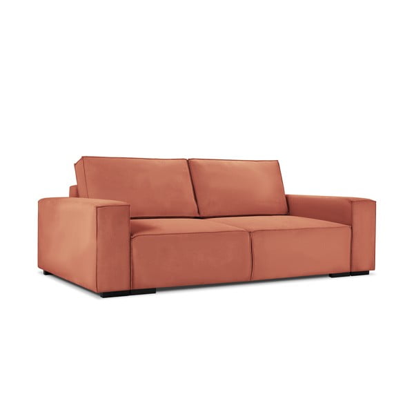 Rožinė aksominė sofa-lova Mazzini Sofas Azalea