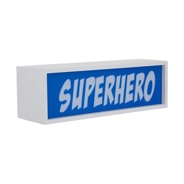 Mėlynos spalvos šviečianti dekoracija reikia baterijų Superhero – Premier Housewares-image-3