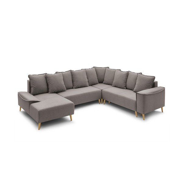 Ruda U formos sofa-lova "Bobochic Paris Gaia Panoramique XXL", dešinysis kampas-image-3