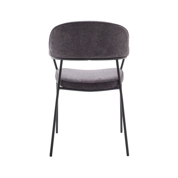 Tamsiai pilkos spalvos valgomojo kėdė su porankiais Kindersley – Unique Furniture-image-4