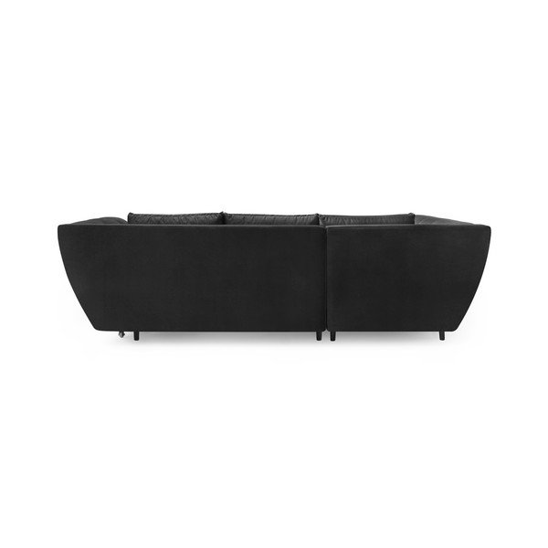 Tamsiai pilka keturių vietų sofa-lova "Bobochic Paris Real", kairysis kampas-image-2